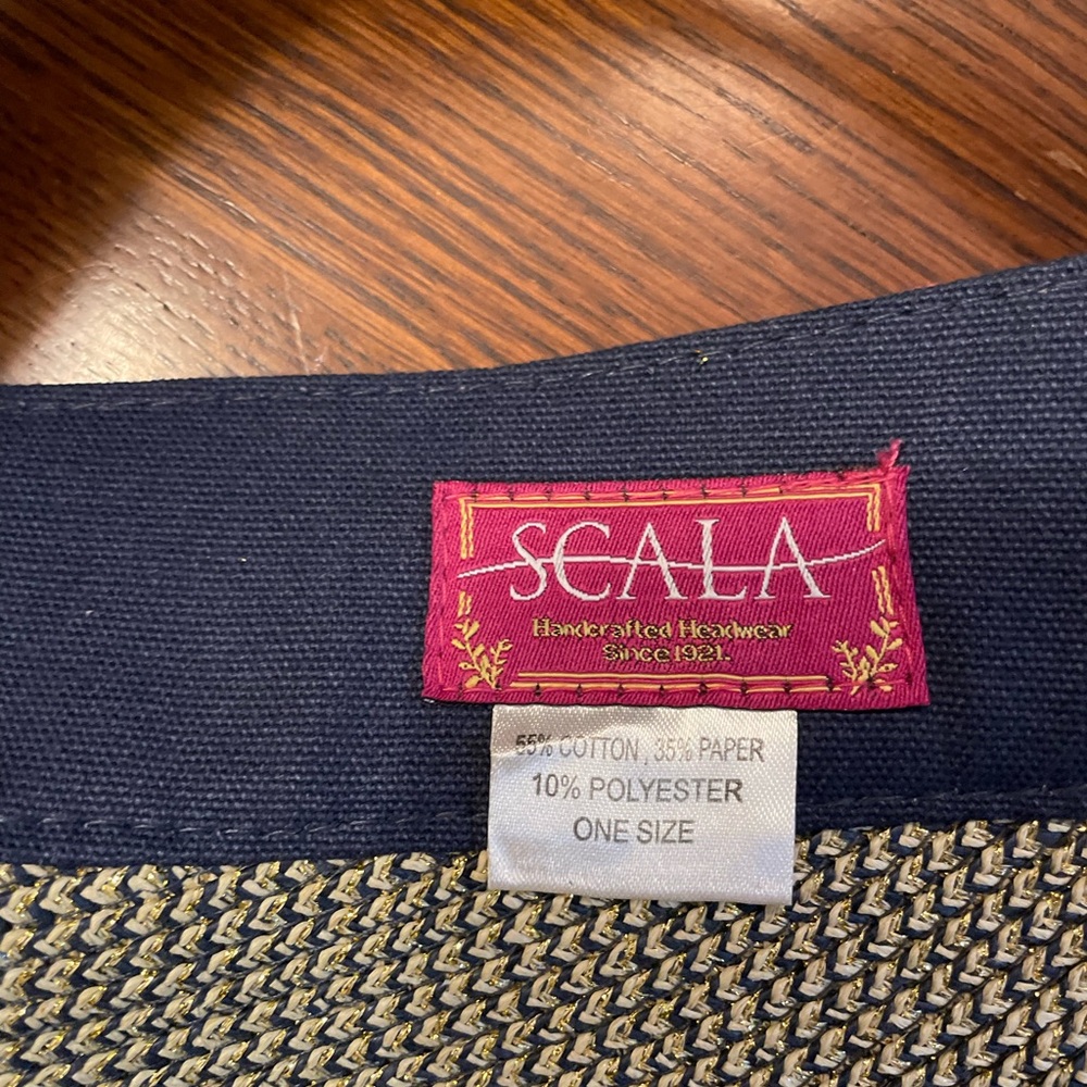 Scala Navy and Gray Women's Sun Visor - Picture 6 of 7